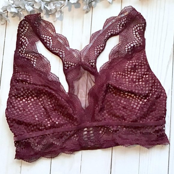 2/$30 ❤️ Victoria's Secret Very Sexy Racerback Mesh Plunge Bralette Bra - Picture 1 of 7